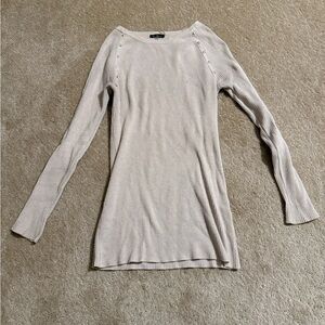 Milano Cream Ribbed Knit Top